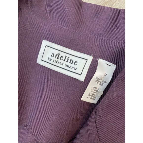 Adeline by Alfred Dunner NWT Eggplant Purple 2-Button Blazer, Size 18, MSRP $50 - Picture 2 of 7